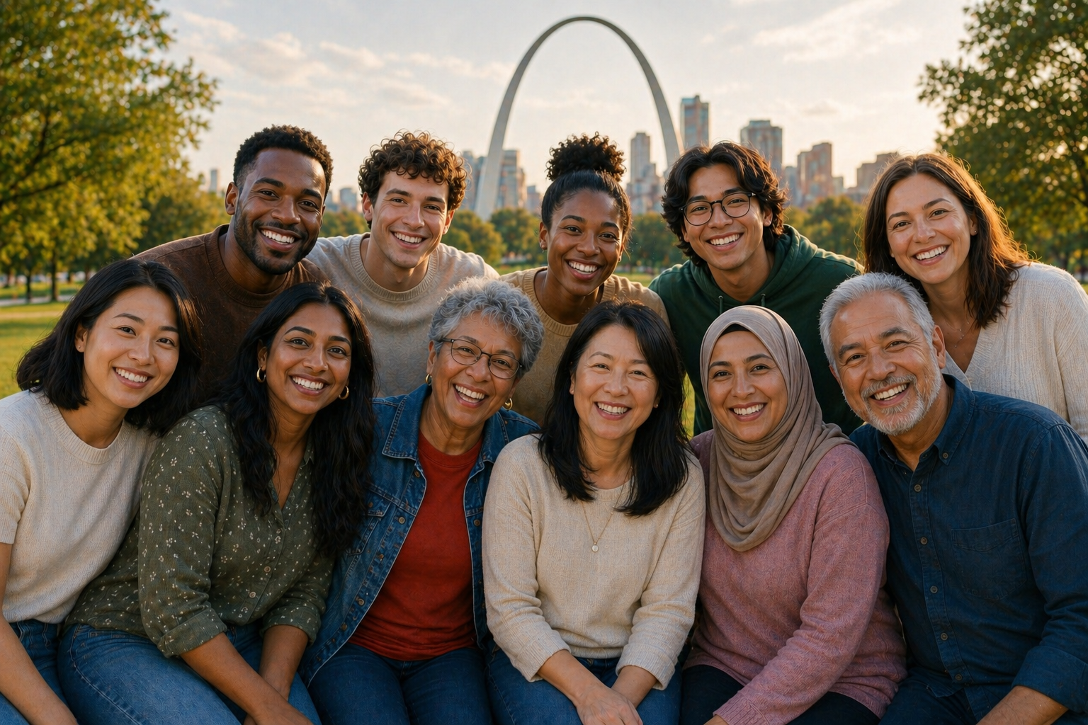 People supporting mental health in their community