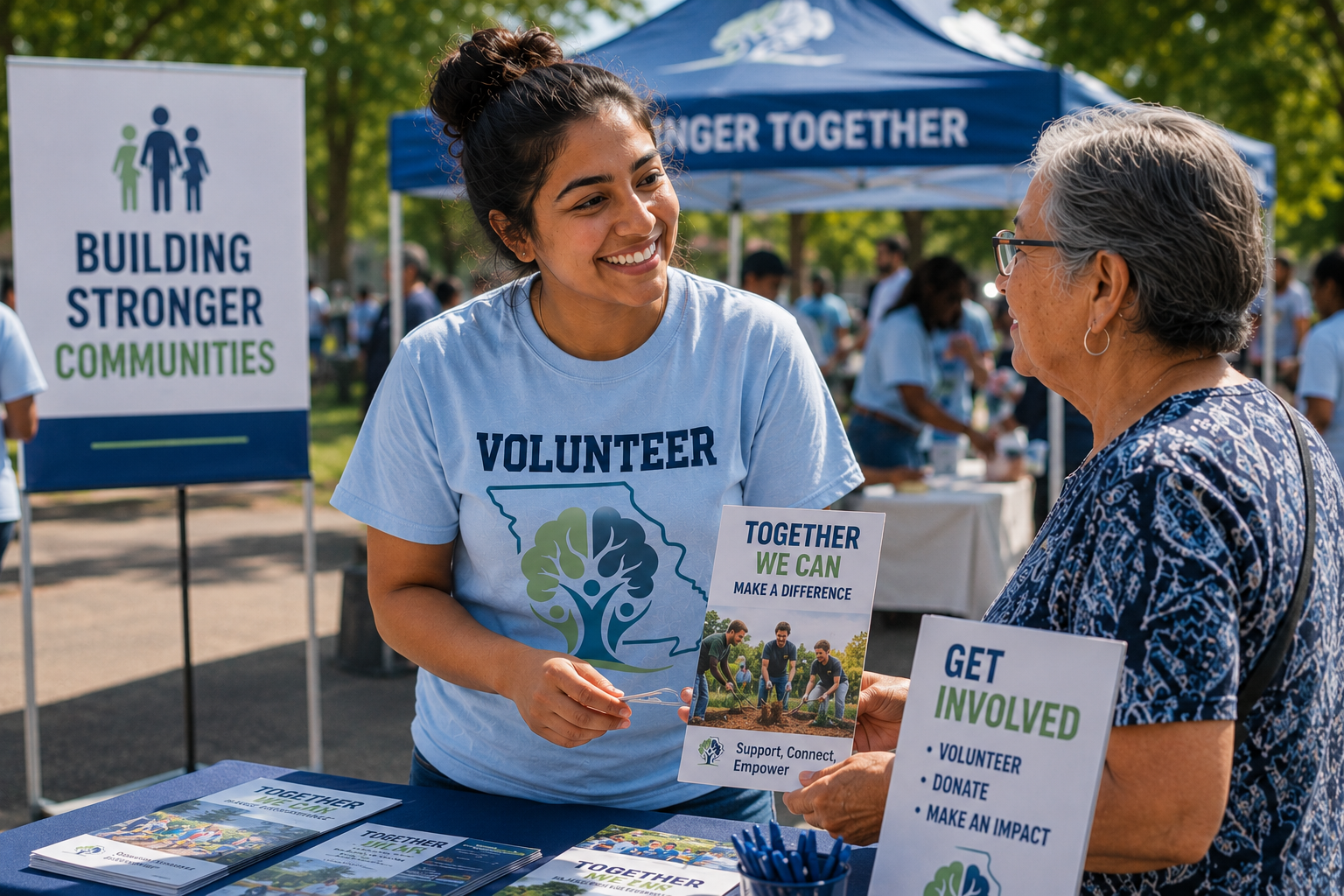 Volunteer supporting community mental health